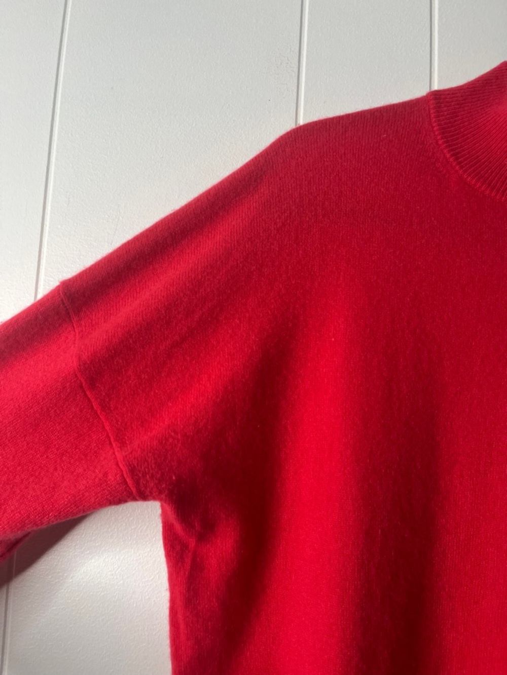 J. Crew 100% Cashmere Bright Pink Mock Neck Sweater Women's M - Picture 5 of 9